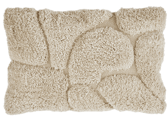 MACKENZIE PATCH PILLOW BEIGE 60X40CM
