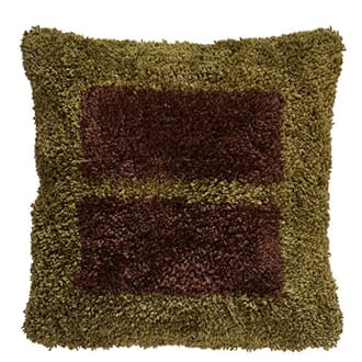 APARECIDA PILLOW GREEN/ CHOCOLATE 50X50CM