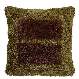 APARECIDA PILLOW GREEN/ CHOCOLATE 50X50CM