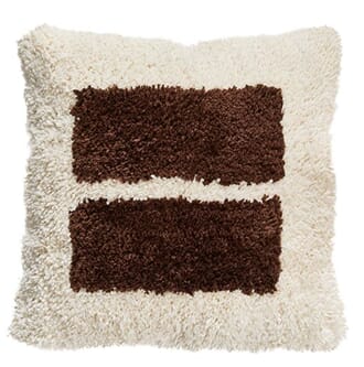 APARECIDA PILLOW ECRU / CHOCOLATE 50X50CM