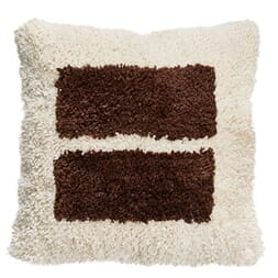 APARECIDA PILLOW ECRU / CHOCOLATE 50X50CM