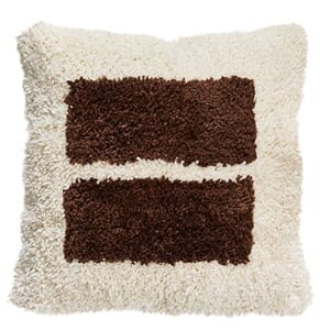 APARECIDA PILLOW ECRU / CHOCOLATE 50X50CM