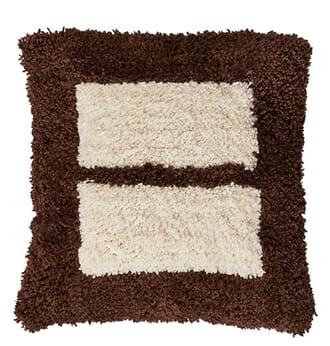 APARECIDA PILLOW CHOCOLATE / ECRU 50X50CM