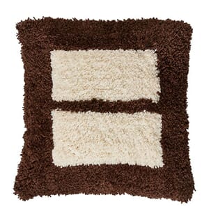 APARECIDA PILLOW CHOCOLATE / ECRU 50X50CM
