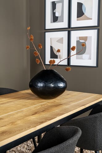 LEWES OVAL VASE BLACK L