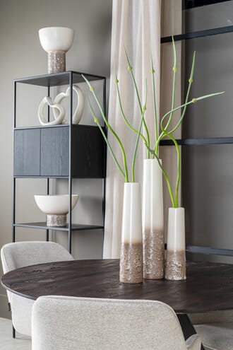 GWINN VASE WHITE/SPOTS 40CM