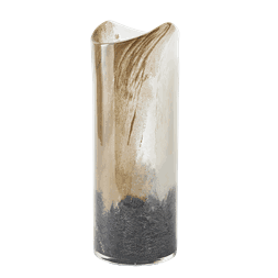 CASSI VASE WHITE/BROWN