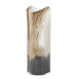 CASSI VASE WHITE/BROWN