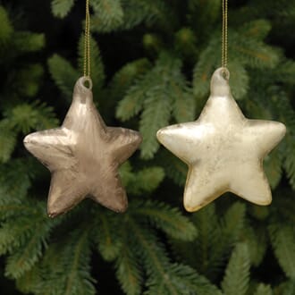 8 cm glasstjerner 2.ass