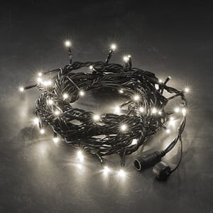 Slynge 50 varmhvite LED sort kabel