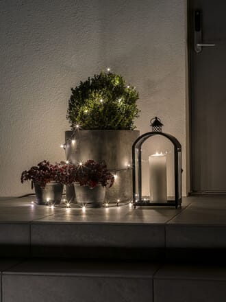 Slynge 50 varmhvite LED frostet topp