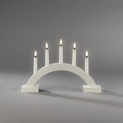 Adventstake på batteri matt hvit