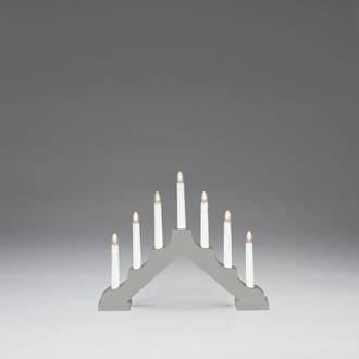 Adventstake på batteri matt grå