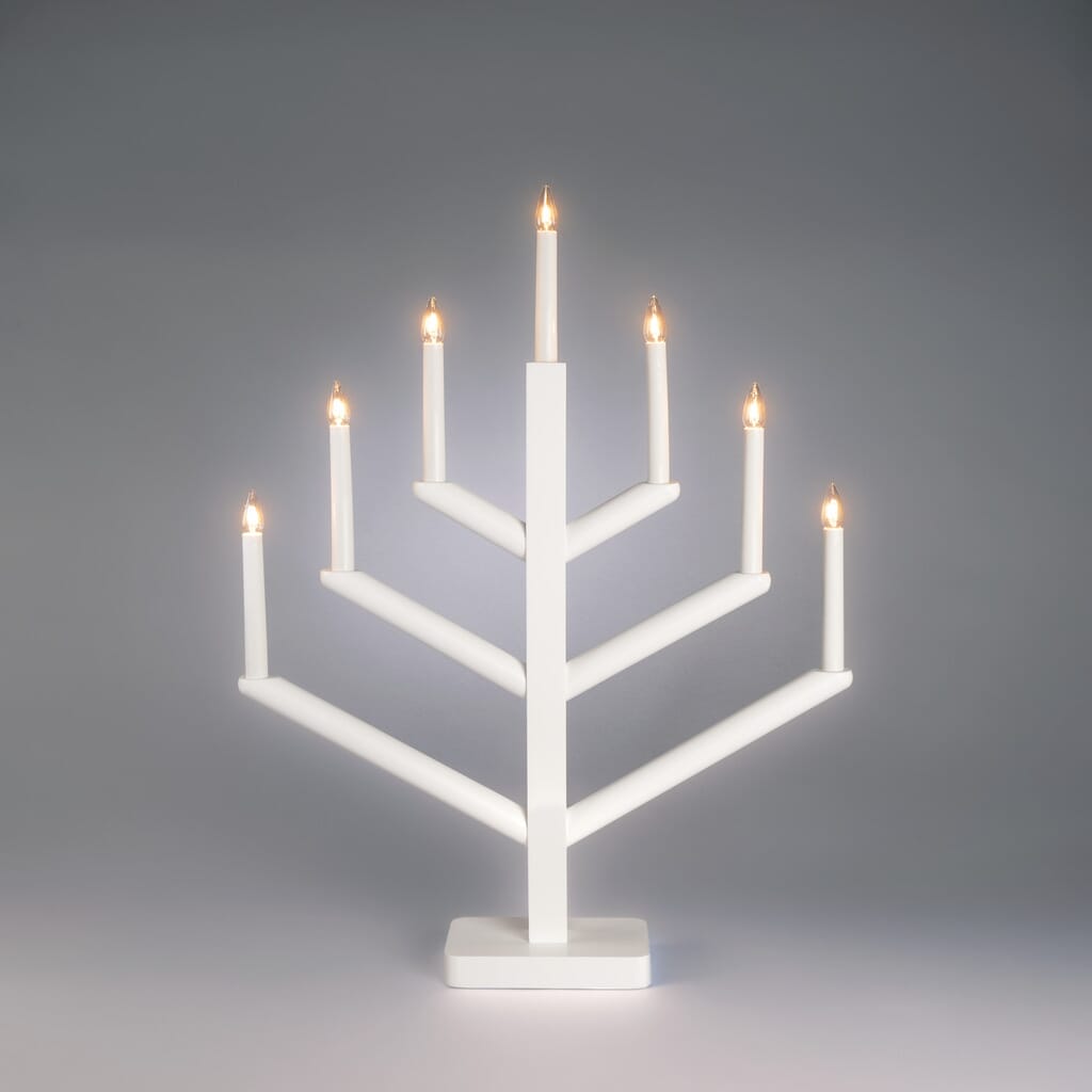 Adventstake 7 armet hvitlakkert - Trend Collection AS