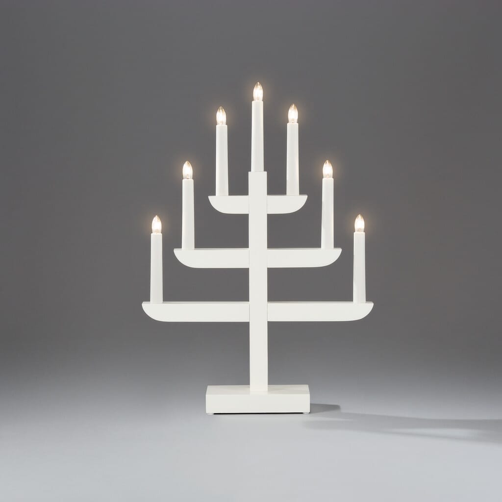 Adventstake 7 armet hvit - Trend Collection AS