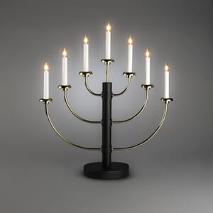 Adventstake 7 armet sort/messing