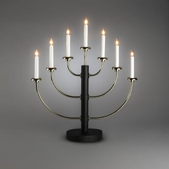 Adventstake 7 armet sort/messing