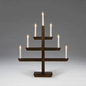 Adventstake 7 armet brunbeiset