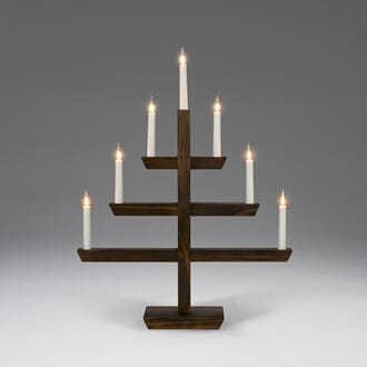 Adventstake 7 armet brunbeiset