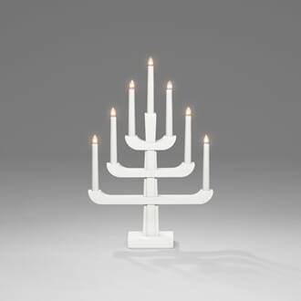 Adventstake 7 armet hvit 50 cm