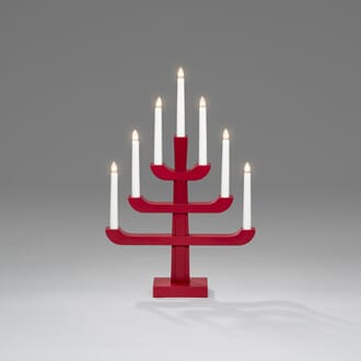 Adventstake 7 armet rød 50 cm