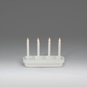 Madeley 4 armet adventstake hvit