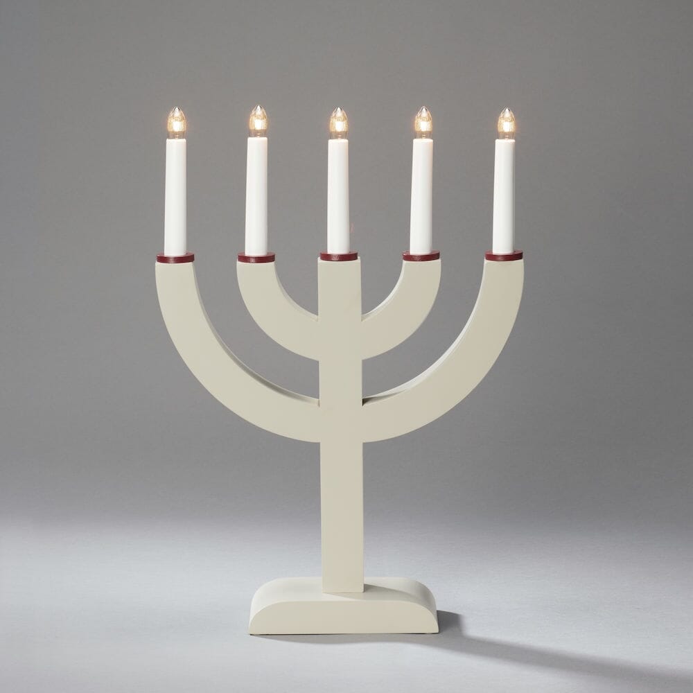 Adventstake 5 armet beige/rød - Trend Collection AS