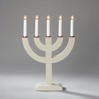 Adventstake 5 armet beige/rød
