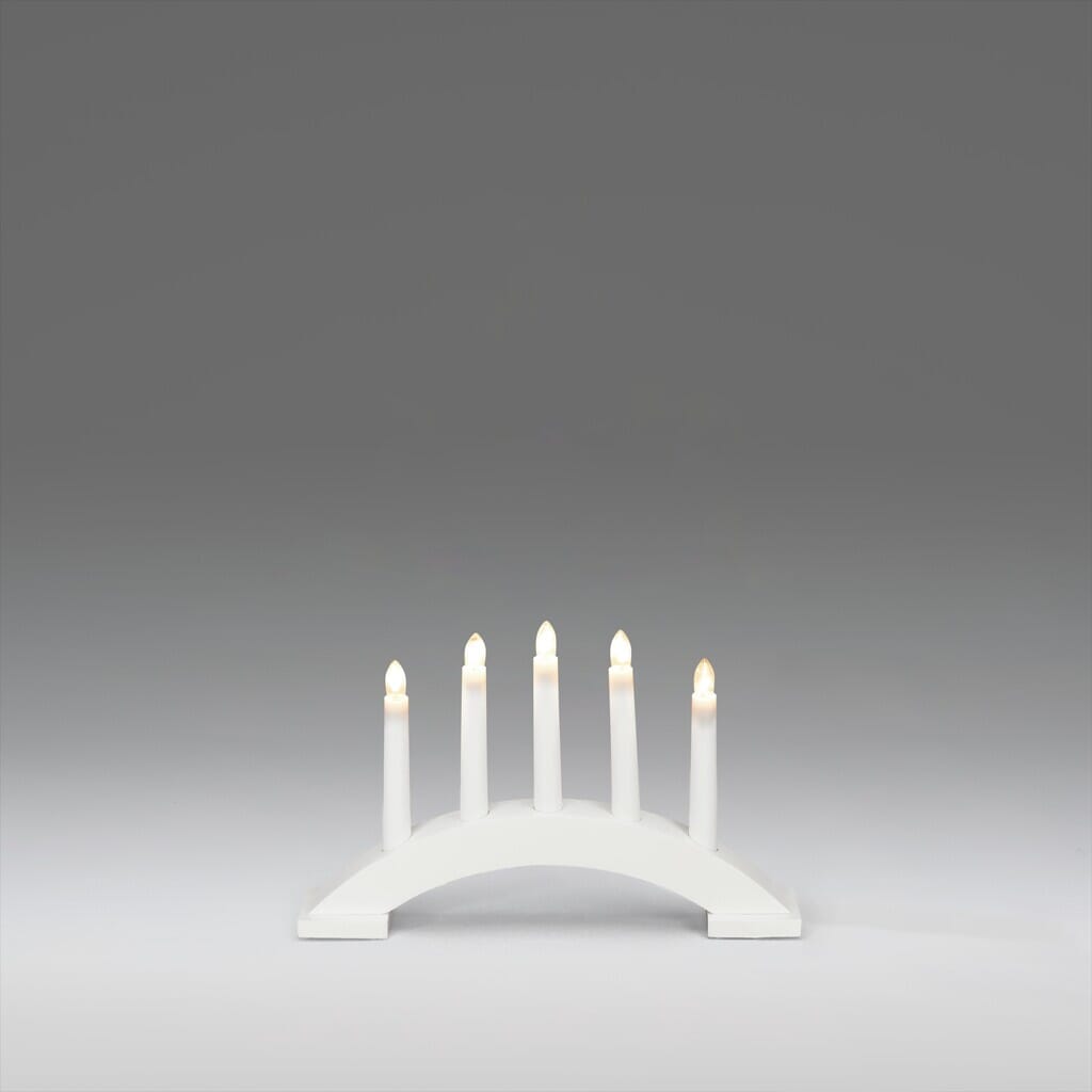 Adventstake 5 armet hvit - Trend Collection AS