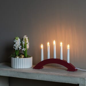 Adventstake 5 armet rød