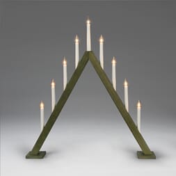 Adventstake 9 armet grønnbeiset