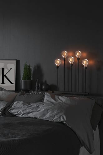 Adventstake sorttlakkert metall