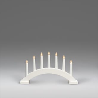 Adventstake 7 armet hvit