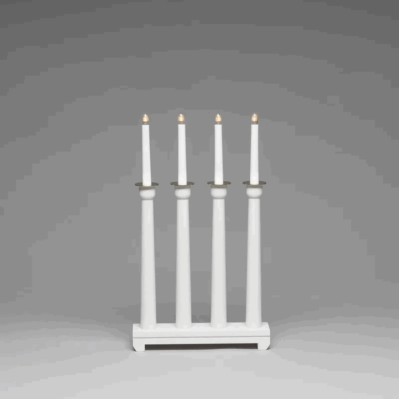Adventstake 4 armet hvit/messing - Trend Collection AS