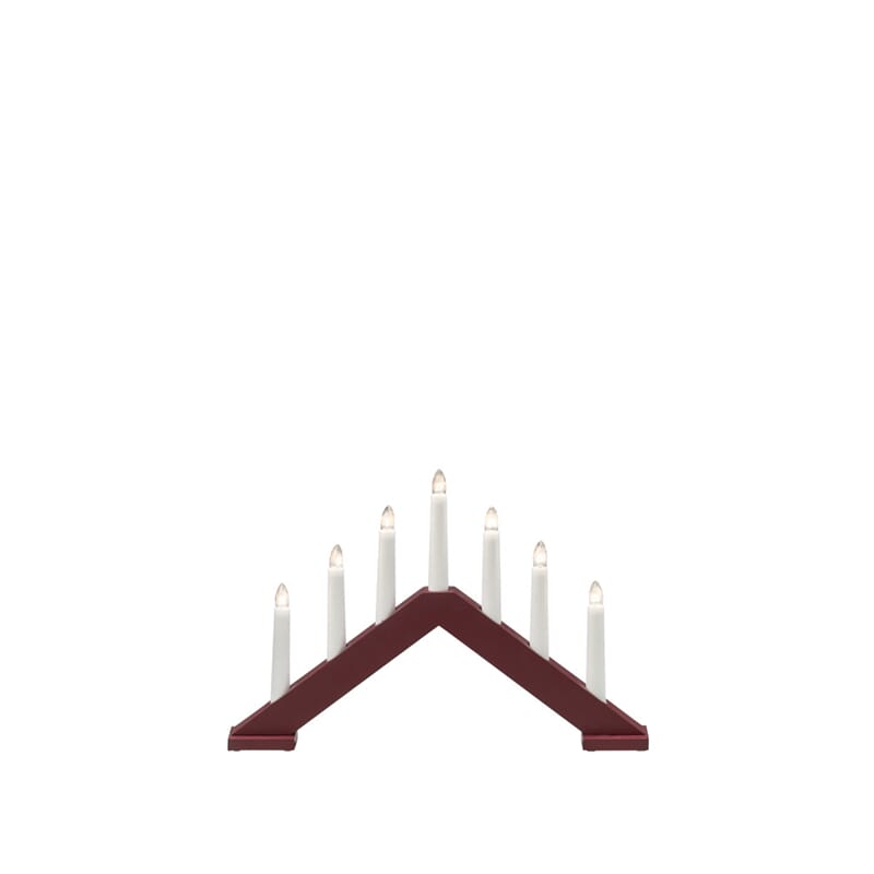 Adventstake 7 armet matt rød - Trend Collection AS