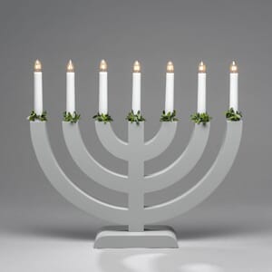 Adventstake 7 armet grålakkert