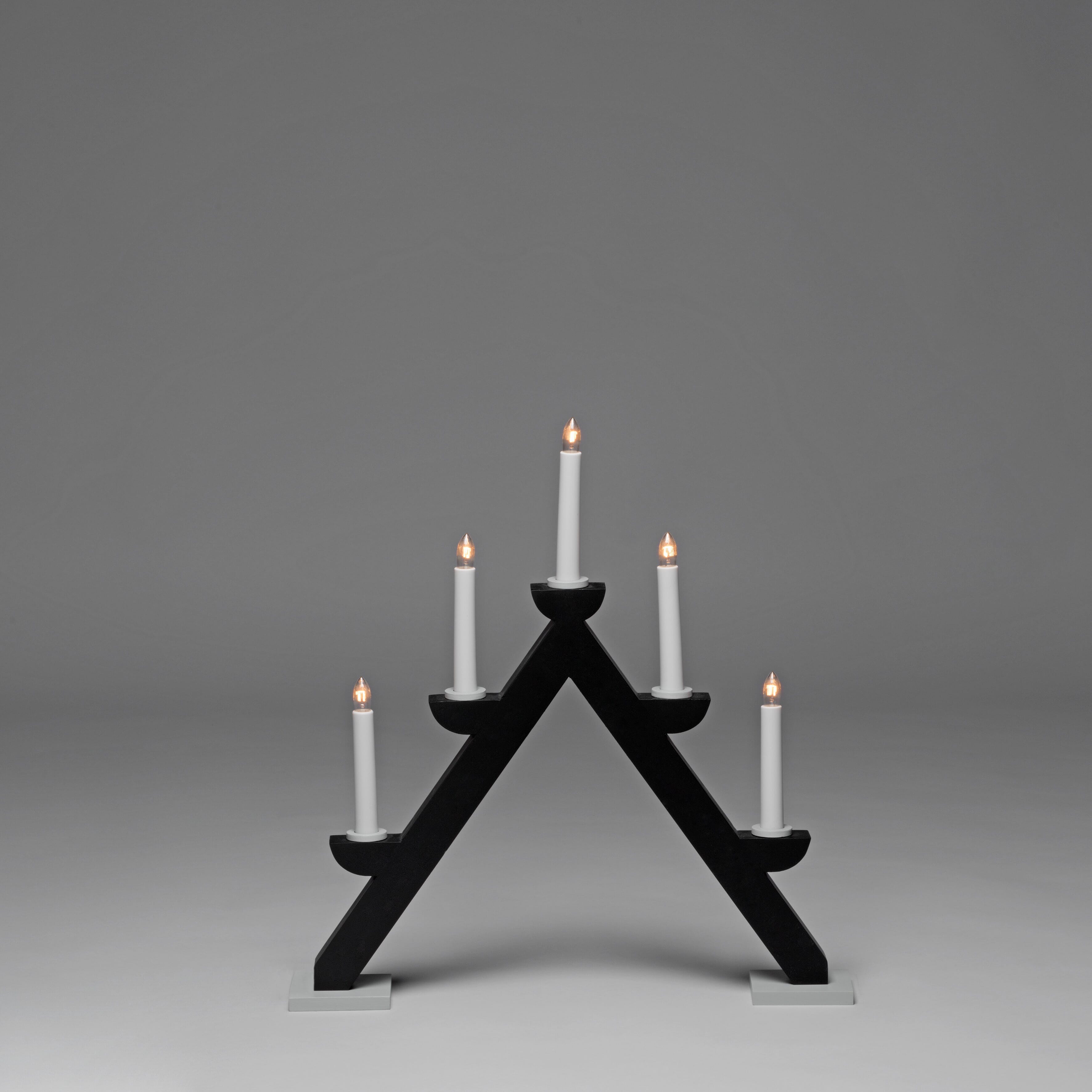 Adventstake 5 armet grå/sort - Trend Collection AS
