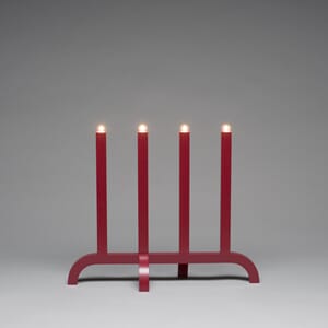 Adventstake 4 armet rød