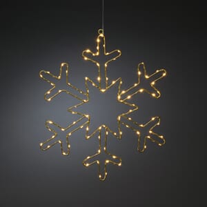 Snefnugg 48 cm gull 100 amber LED