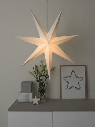 Pappstjerne hvit 78 cm