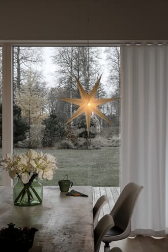 Pappstjerne 60 cm messing