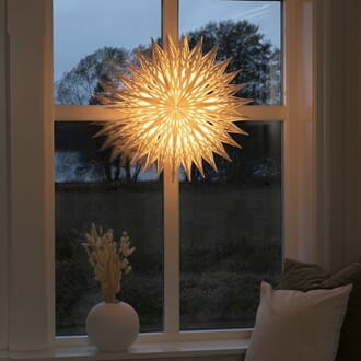 Pappstjerne 60 cm hvit