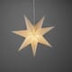 Adventstjerne 60 cm hvit broderi