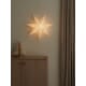 Adventstjerne 80 cm hvit broderi