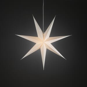 Pappstjerne 78 cm hvit 7 armet