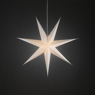 Pappstjerne 78 cm hvit 7 armet