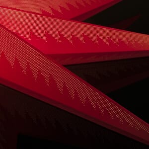 Pappstjerne 78 cm rød 7 armet