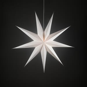 Pappstjerne 115 cm hvit 9 armet