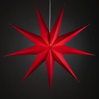 Pappstjerne 115 cm rød 9 armet