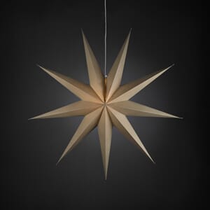 Pappstjerne 115 cm beige 9 armet